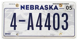 2025 Nebraska License Plate #4A4403