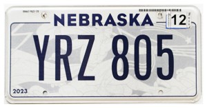 2025 Nebraska License Plate #YRZ805