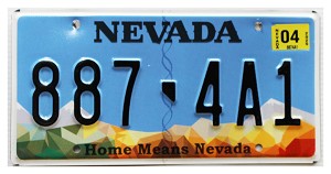 2025 Nevada License Plate #8874A1