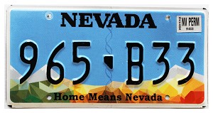 2025 Nevada Perm License Plate #965B33