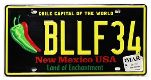 2025 New Mexico Chile License Plate #BLLF34