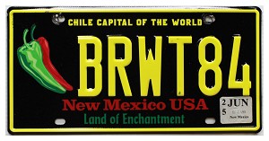 2025 New Mexico Chile License Plate #BRWT84