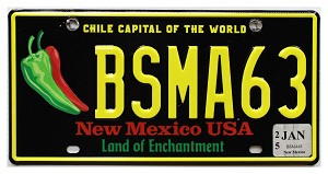 2025 New Mexico Chile License Plate #BSMA63