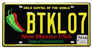 2025 New Mexico Chile License Plate #BTKL07