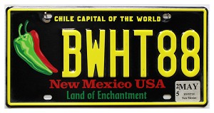 2025 New Mexico Chile License Plate #BWHT88