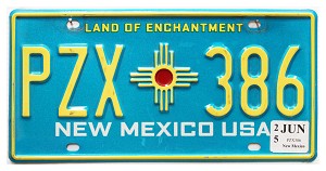2025 New Mexico License Plate #PZX386