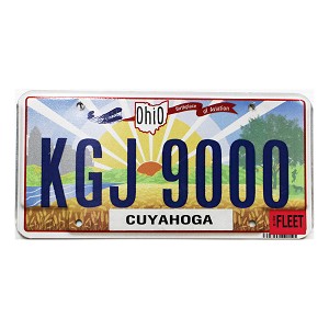 2025 Ohio Fleet License Plate #KGJ9000