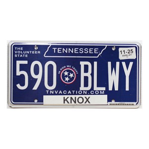 2025 Tennessee License Plate #590BLWY