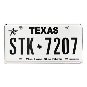 2025 Texas License Plate #STK7207