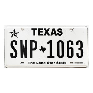 2025 Texas License Plate #SWP1063