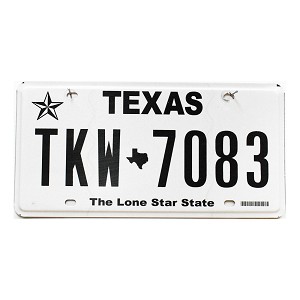 2025 Texas License Plate #TKW7083