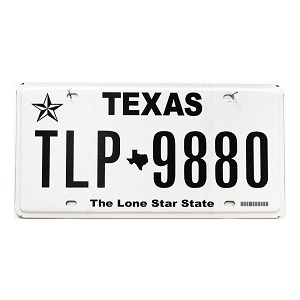 2025 Texas License Plate #TLP9880