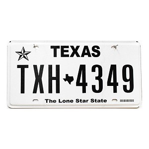 2025 Texas License Plate #TXH4349