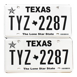 2025 Texas License Plates Pair #TYZ2287