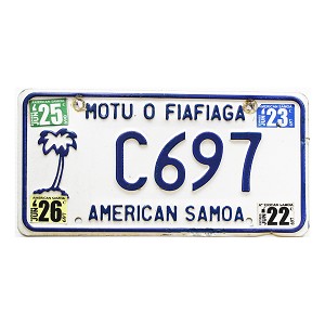 2026 American Samoa Cargo License Plate #C697