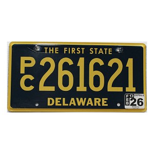 2026 Delaware PC License Plate #261621