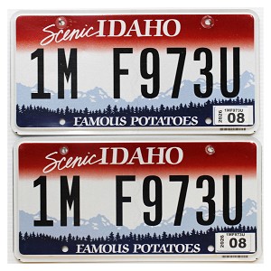 2026 Idaho License Plates Pair #1MF973U