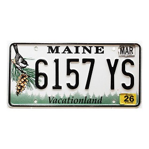 2026 Maine License Plate #6157YS