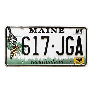 2026 Maine License Plate #617JGA