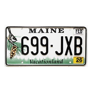 2026 Maine License Plate #699JXB