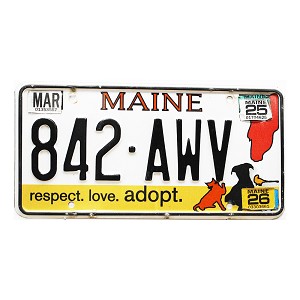 2026 Maine Pets License Plate #842AWV