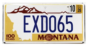 2026 Montana Centennial License Plate #EXD065
