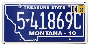 2026 Montana License Plate #541869C