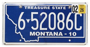 2026 Montana License Plate #62086C