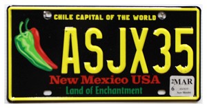 2026 New Mexico Chile License Plate #ASJX35