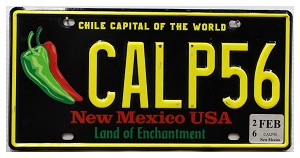 2026 New Mexico Chile License Plate #CALP56