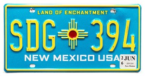 2026 New Mexico License Plate #SDG394