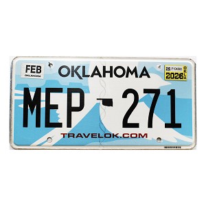 2026 Oklahoma License Plate #MEP271