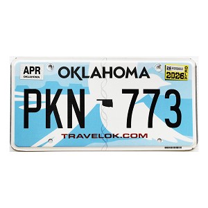 2026 Oklahoma License Plate #PKN773