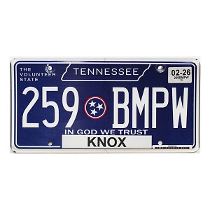 2026 Tennessee License Plate #259BMPW