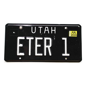 2026 Utah Black License Plate #ETER1