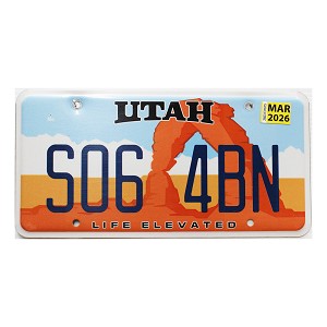 2026 Utah License Plate #S064BN