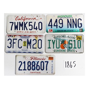 Bulk License Plates Lot #1865