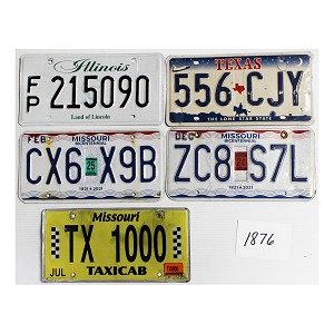 Bulk License Plates Lot #1876