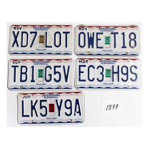 Bulk License Plates Lot #1899