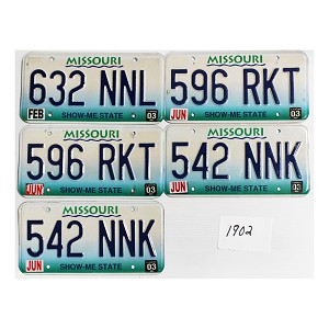 Wholesale License Plates Bulk Lot #1902