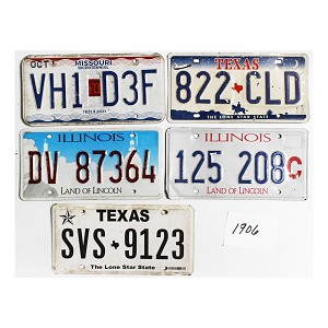 Wholesale License Plates Bulk Lot #1906