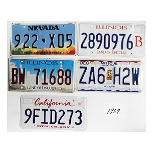 Wholesale License Plates Bulk Lot #1909
