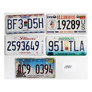 Wholesale License Plates Bulk Lot #1981