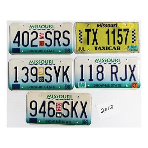 License Plates For Sale Lot #2012