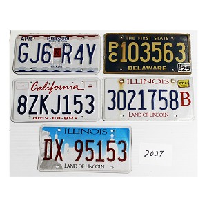 License Plates For Sale Lot #2027