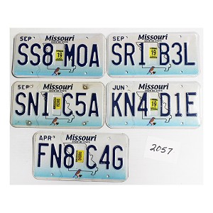 License Plates For Sale Lot #2057