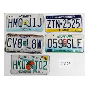 License Plates For Sale Lot #2066
