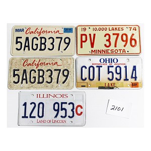 License Plates For Sale Lot #2101