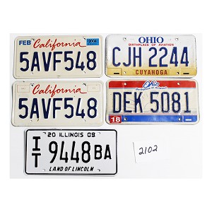 License Plates For Sale Lot #2102