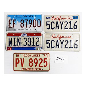 License Plates For Sale Bulk Lot #2147